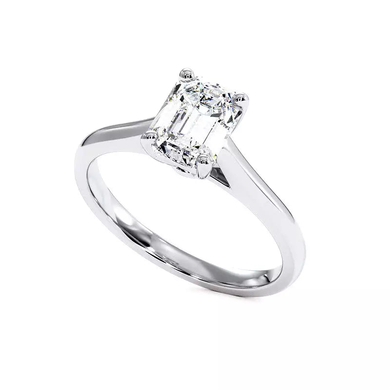 Bague De Fiançailles Diamant Emeraude Promesse