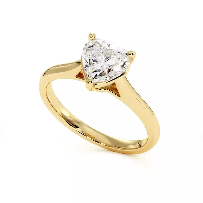 Bague De Fiançailles Diamant Cœur Promesse
