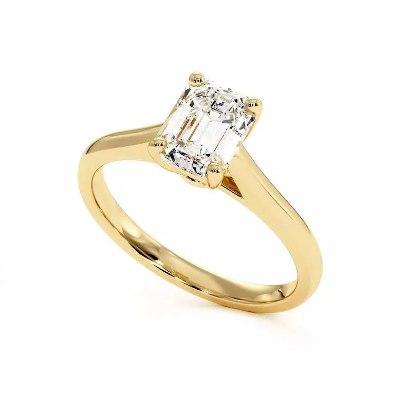 Bague De Fiançailles Diamant Emeraude Promesse