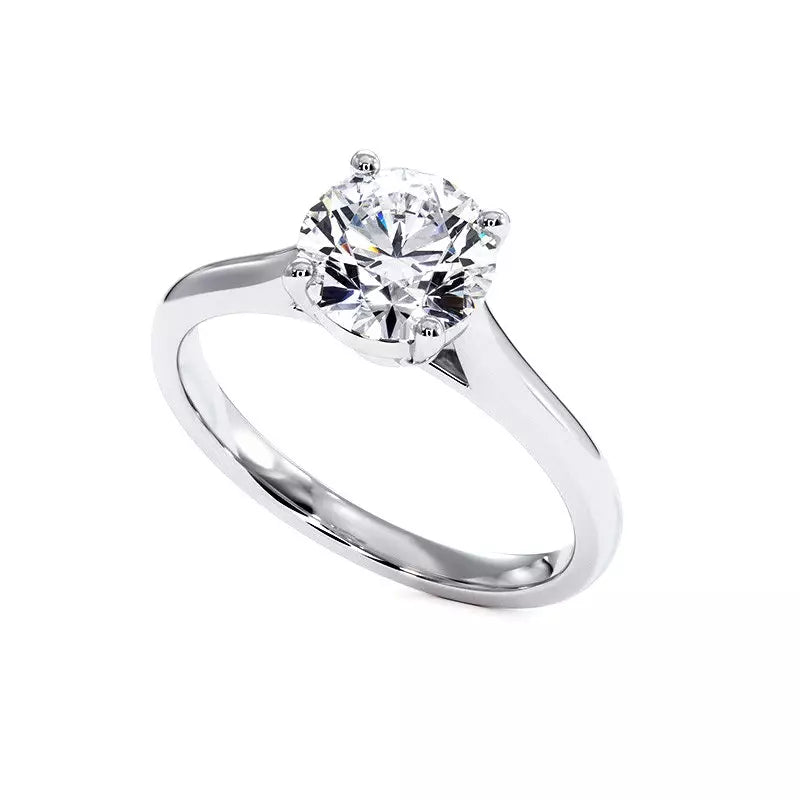 Bague De Fiançailles Diamant Rond Promesse